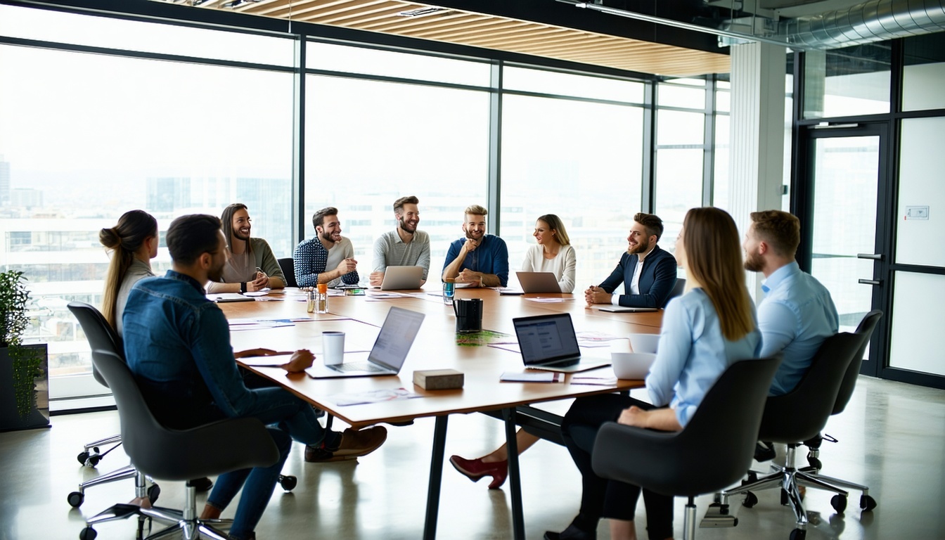 Executive consultants collaborating with SaaS leadership team